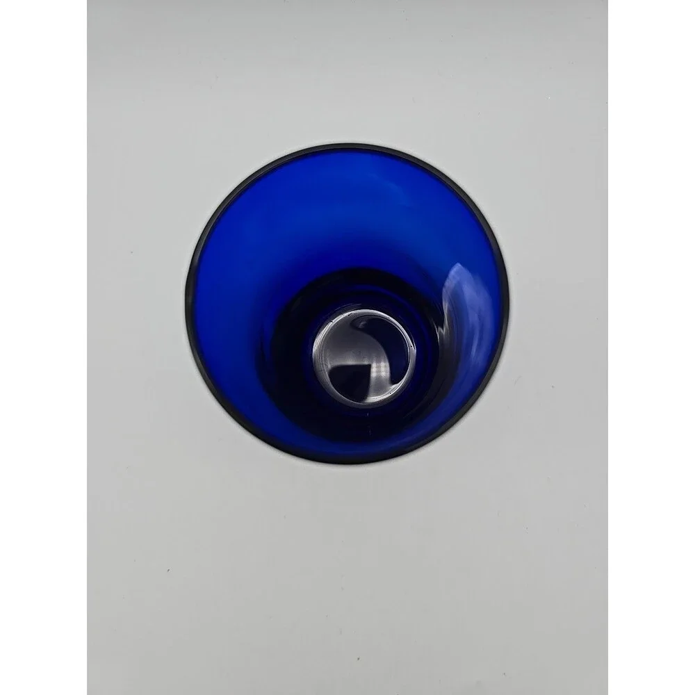 Vintage Libbey Cobalt Blue Metropolitan Round Bottom Tumbler Glass
